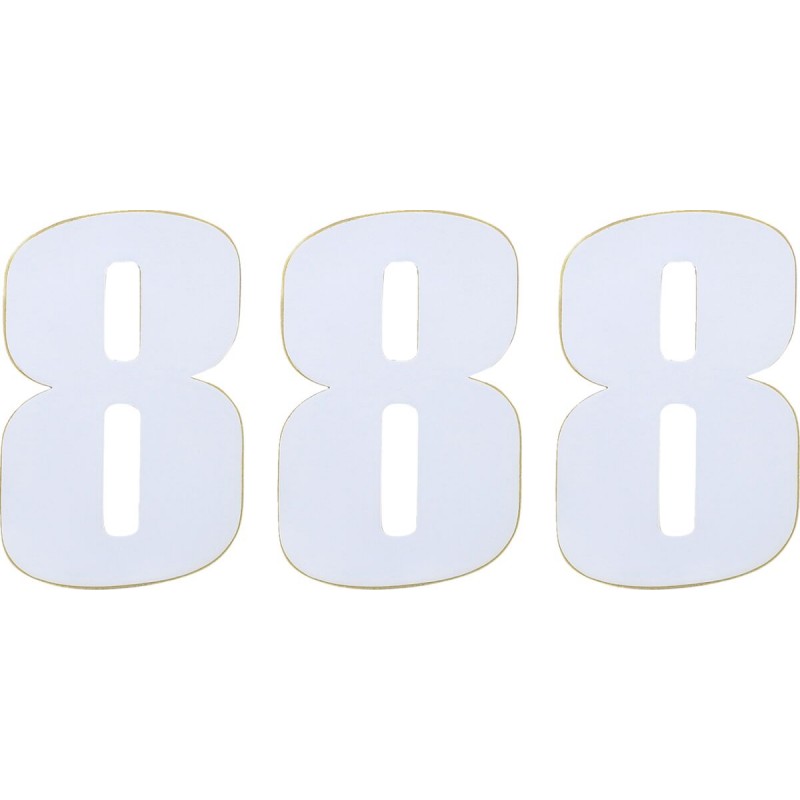 NUMBER MSE 8 4.5" WHITE