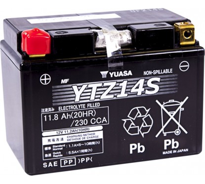 BATTERY WET SEALED YTZ14S