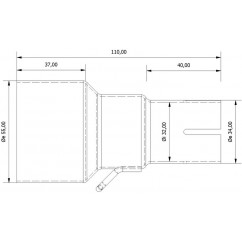 Tube de raccordement MIVV 55  32 mm