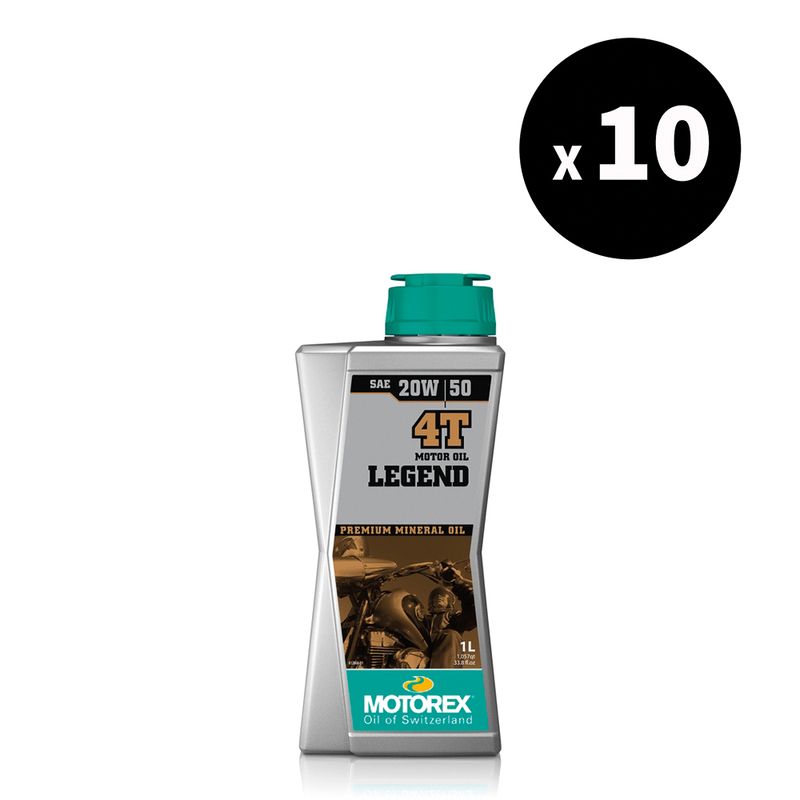 Huile moteur MOTOREX Legend 4T - 20W50 - 1L (x10)