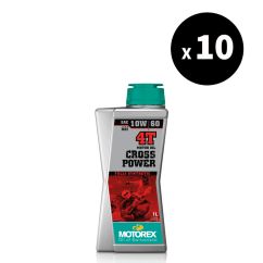Huile moteur MOTOREX Cross Power 4T - 10W60 JASO MA2 - 1L (x10)