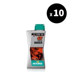 Huile moteur MOTOREX Boxer 4T - 15W50 - 1L (x10)
