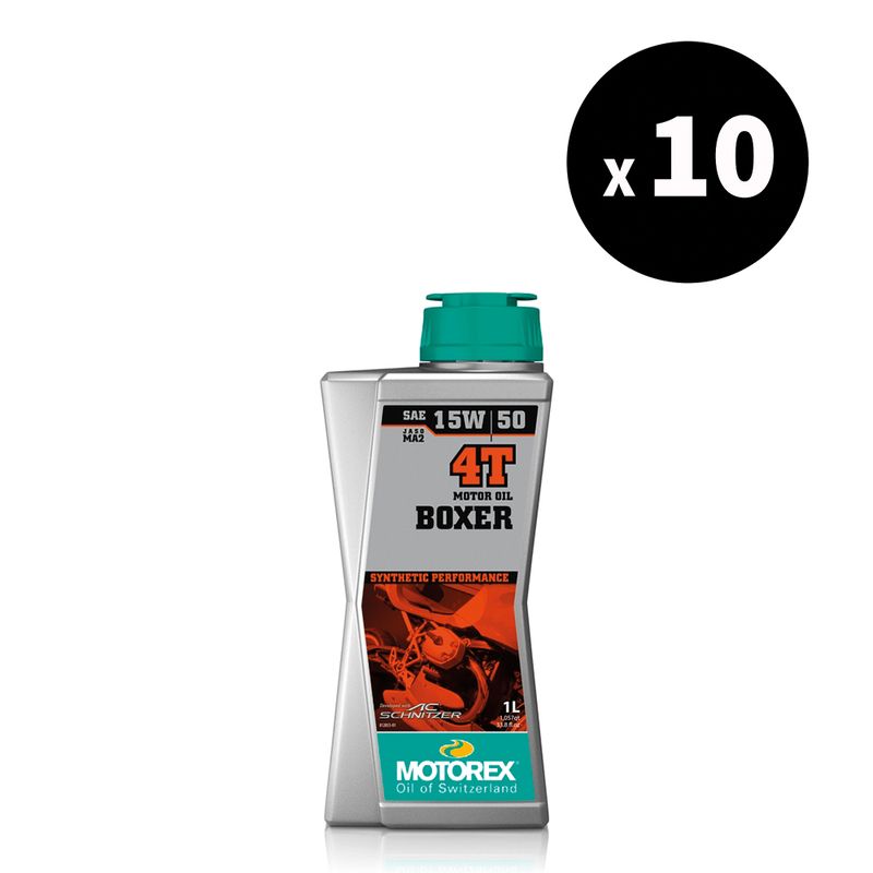 Huile moteur MOTOREX Boxer 4T - 15W50 - 1L (x10) Huile moteur MOTOREX Boxer 4T - 15W50 - 1L (x10)