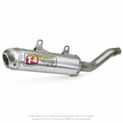 Silencieux PRO CIRCUIT T-4 alu brossé/casquette inox Honda TRX450 Sportrax