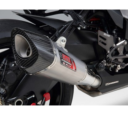 Silencieux YOSHIMURA R-11 finition satin/casquette carbone Suzuki Katana