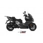 Silencieux MIVV Mover inox noir/casquette ABS noir Kymco Xciting 400I S