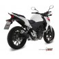 Silencieux MIVV GP inox brossé noir Honda CB500F/CB500X/CBR500R