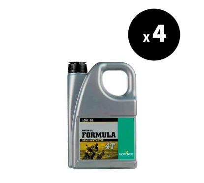 Huile moteur MOTOREX Formula 4T - 15W50 JASO MA2 - 4L (x4)