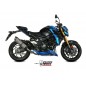 Silencieux MIVV Suono inox noir/casquette carbone Suzuki GSX-S750