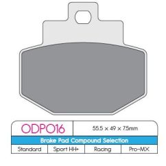 Plaquettes de frein organiques ODP