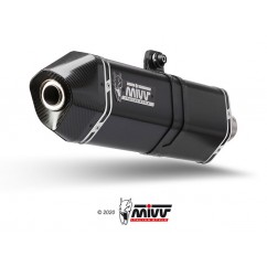 Silencieux MIVV Speed Edge inox noir/carbone - Aprilia Tuono V4 1100