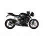 Silencieux MIVV Delta Race inox noir/carbone - Triumph Street Triple R/S/RS