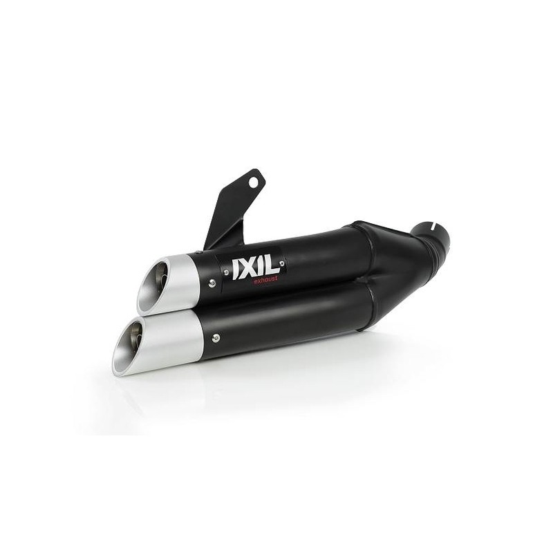 Silencieux IXIL Dual Hyperlow L3XB inox noir / alu - KTM Duke RC125 - XM3357XB