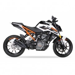 Silencieux IXIL Dual Hyperlow L3XB inox noir / alu - KTM Duke RC125 - XM3357XB