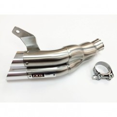 Silencieux IXIL Dual Hyperlow L2X inox / alu poli - Suzuki SFV 650 Gladius - XS8358V