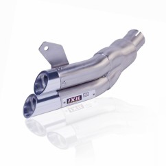 Silencieux IXIL Dual Hyperlow L2X inox / alu poli - Aprilia CR125 - XA0319V