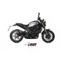 Silencieux MIVV X-M1 inox brossé noir/casquette inox - Benelli Leoncino 800