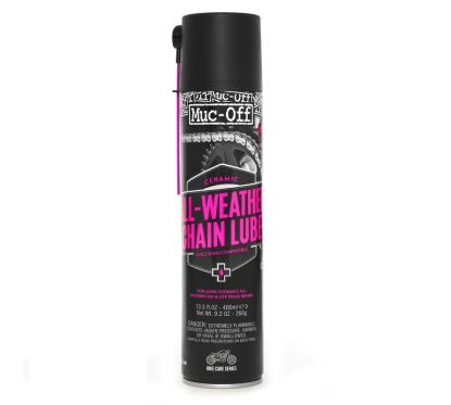 Lubrifiant chaîne MUC-OFF All Weather Chain Lube - spray 400ml (x12)
