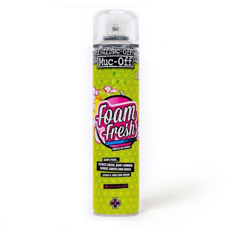 Mousse nettoyante pour casque MUC-OFF Helmet Foam Fresh - spray 400ml (x12)