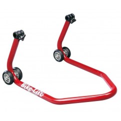 Béquille de stand arrière universelle BIKE LIFT rouge avec supports caoutchouc en "L"