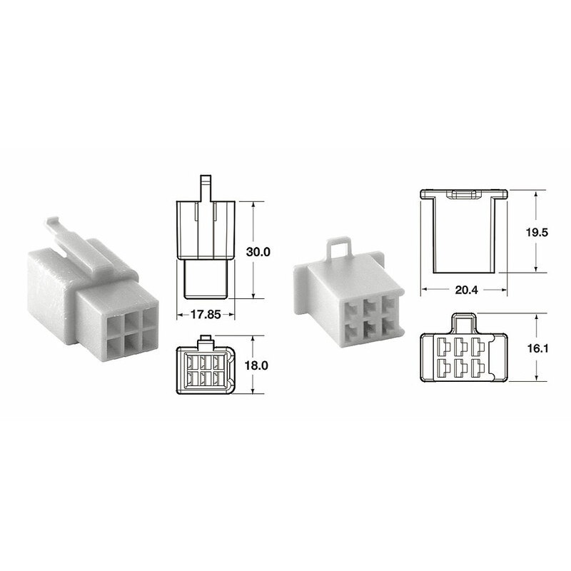 Jeu de connectiques 6 voies 110 ML BIHR type origine Ø0,5mm²/0,85mm² - 5 jeux complets