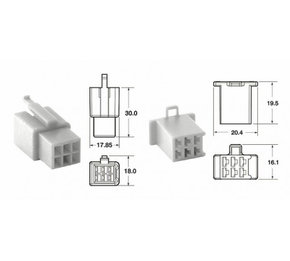 Jeu de connectiques 6 voies 110 ML BIHR type origine Ø0,5mm²/0,85mm² - 5 jeux complets