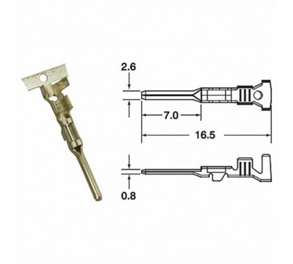 Cosse mâle générique BIHR Ø0,85mm²/1,25mm²