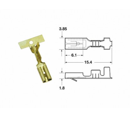 Cosse femelle série 110 ML BIHR Ø0,85mm²/1,25mm² - 50pcs