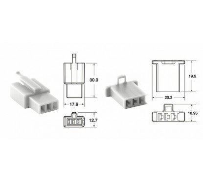 Jeu de connectiques 3 voies 110 ML BIHR type origine Ø0,5mm²/0,85mm² - 5 jeux complets