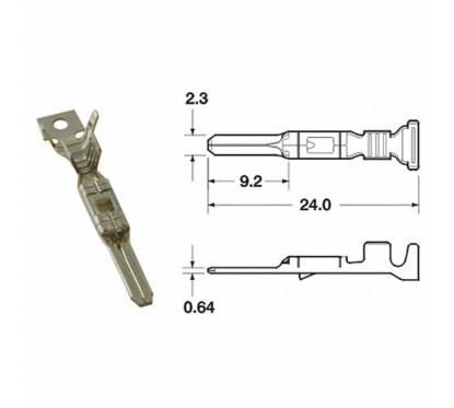 Cosse mâle série 090 FRKW BIHR Ø0,5mm²/0,85mm²