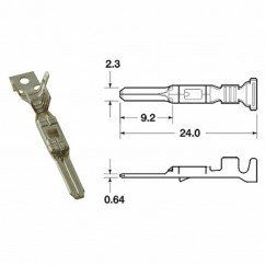 Cosse mâle série 090 FRKW BIHR Ø0,5mm²/0,85mm²