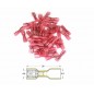 Bout à bout femelle plat à sertir thermo-rétractable BIHR Ø0,5mm²/1,5mm² - 50pcs transparent rouge