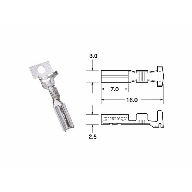 Cosse femelle série 090 SMTO BIHR Ø0,85mm²/1,25mm² - 50pcs