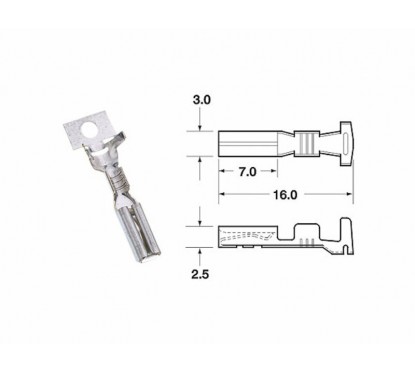 Cosse femelle série 090 SMTO BIHR Ø0,85mm²/1,25mm² - 50pcs