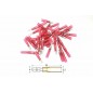 Bout à bout mâle rond à sertir thermo-rétractable BIHR Ø0,5mm²/1,5mm² - 50pcs transparent rouge