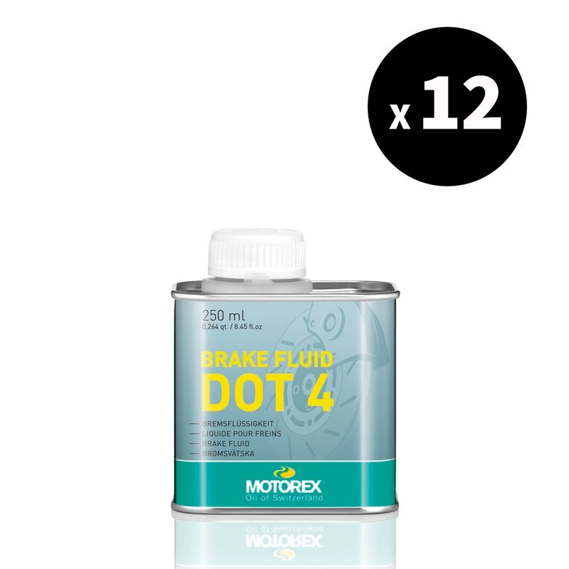 Liquide de frein MOTOREX Brake Fluid DOT 4 - 250ml (x12) Liquide de frein MOTOREX Brake Fluid DOT 4 - 250ml (x12)