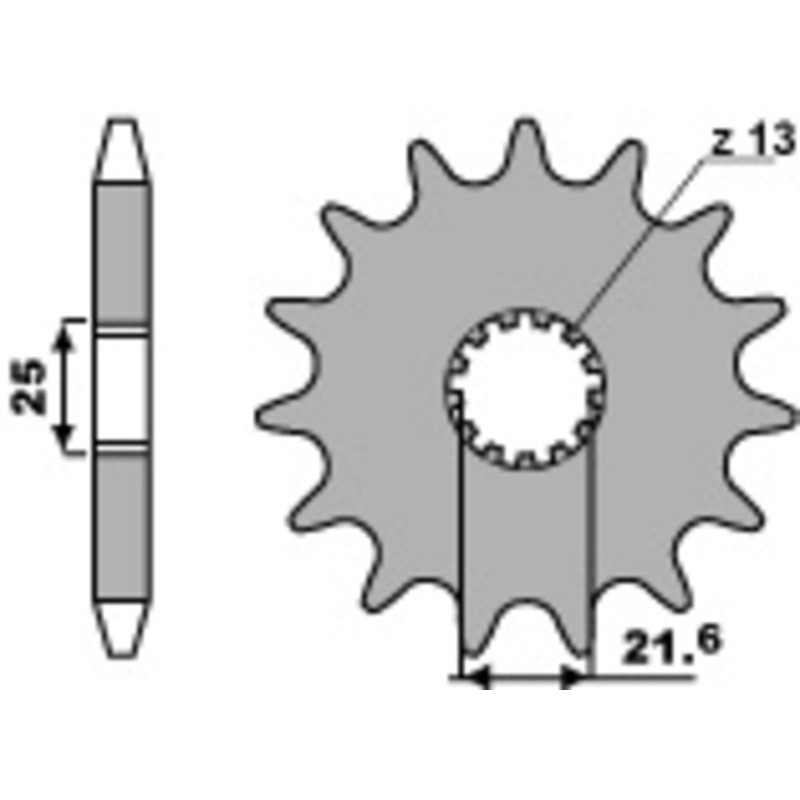 Pignon PBR acier standard 518 - 630