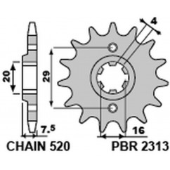 Pignon PBR acier standard 2313 - 520