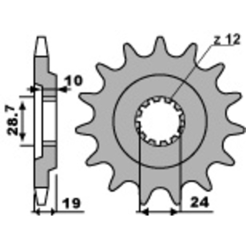 Pignon PBR acier standard 532 - 530