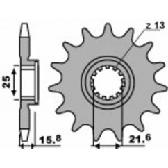 Pignon PBR acier standard 2093 - 525