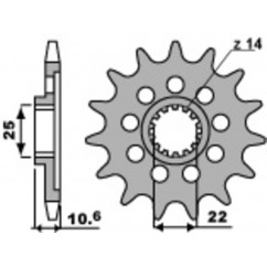 Pignon PBR acier standard 2127 - 520