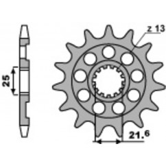 Pignon PBR acier standard 2141 - 520