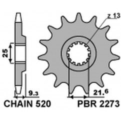 Pignon PBR acier standard 2273 - 520
