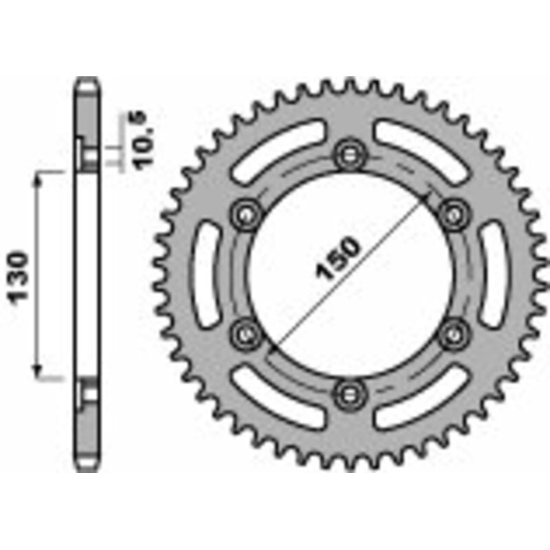 Couronne PBR acier C45 standard 236 - 520