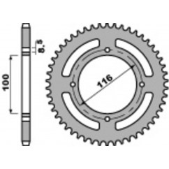 Couronne PBR acier C45 standard 467 - 420