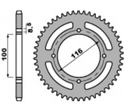 Couronne PBR acier C45 standard 467 - 420