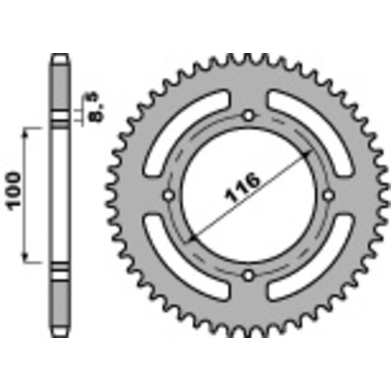 Couronne PBR acier C45 standard 467 - 420