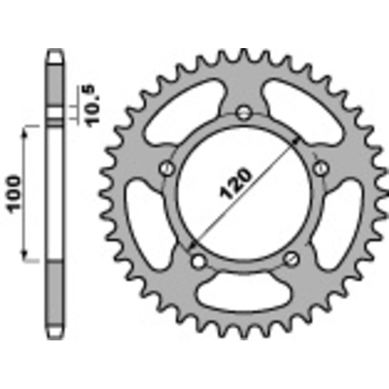 Couronne PBR acier C45 standard 4363 - 525