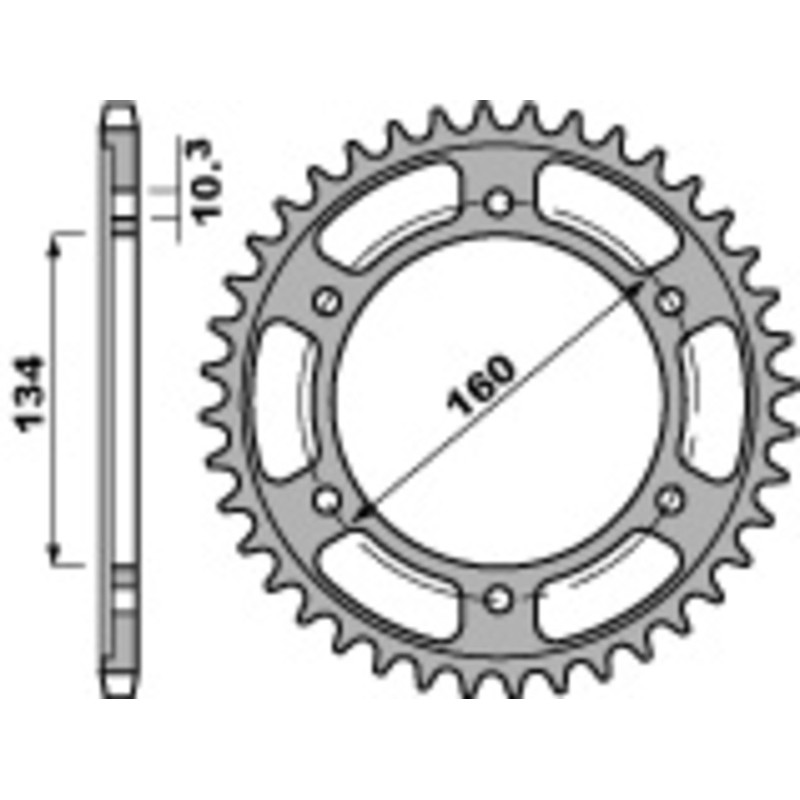 Couronne PBR acier C45 standard 4405 - 525