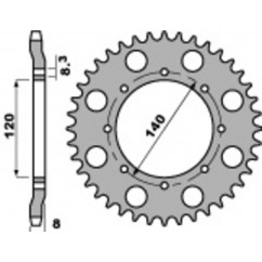 Couronne PBR acier C45 standard 506 - 520